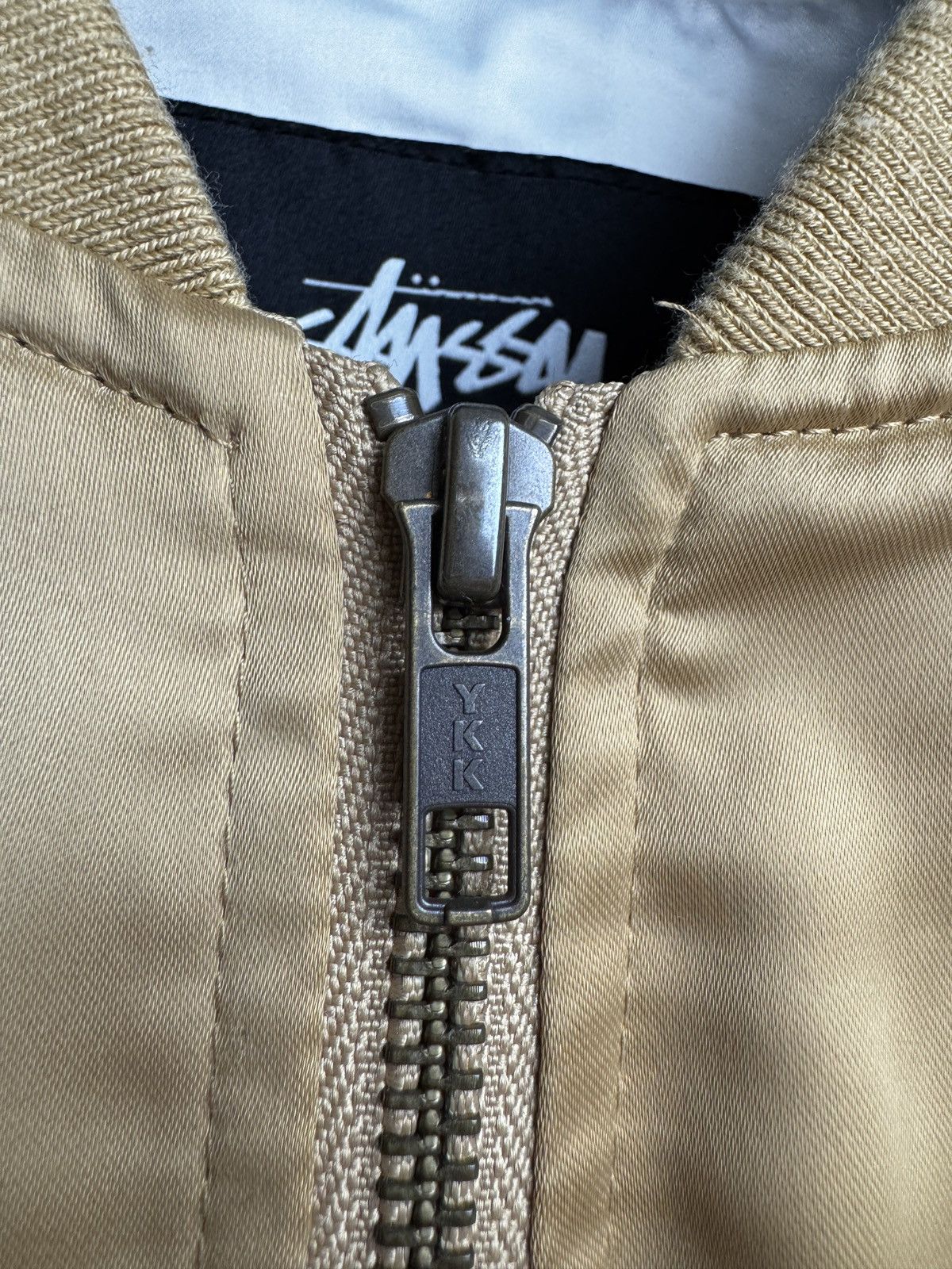Stussy Stussy Gold Satin California Womens Bomber Jacket Floral Zip Size XS / US 0-2 / IT 36-38 - 10 Thumbnail