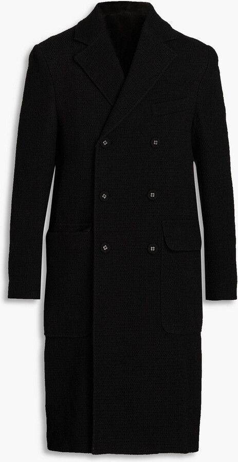 Officine Generale o1mle1025 Andre Double Breasted Coat in Black Size US M / EU 48-50 / 2 - 1 Thumbnail