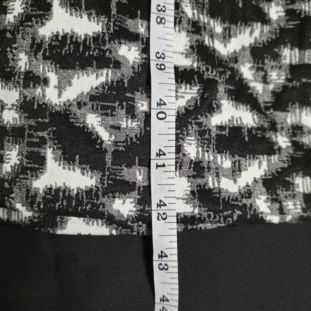 Calvin Klein Calvin Klein Sleeveless Black & White Print Zip Dress - 18W Size XXL / US 16-18 / IT 52-54 - 7 Thumbnail