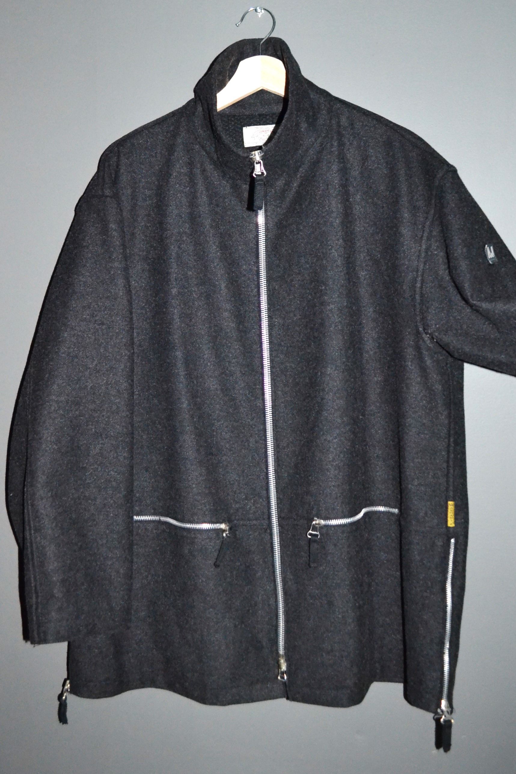 Armani × Vintage Armani Vintage Wool Coat with Massive Zips L Size US L / EU 52-54 / 3 - 2 Thumbnail