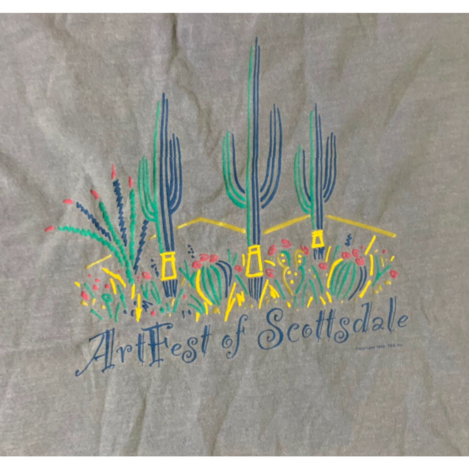Vintage VINTAGE 90s Pigment Art Fest Scottsdale Arizona Blue T Shirt Adult XL Mens Size US XL / EU 56 / 4 - 2 Thumbnail