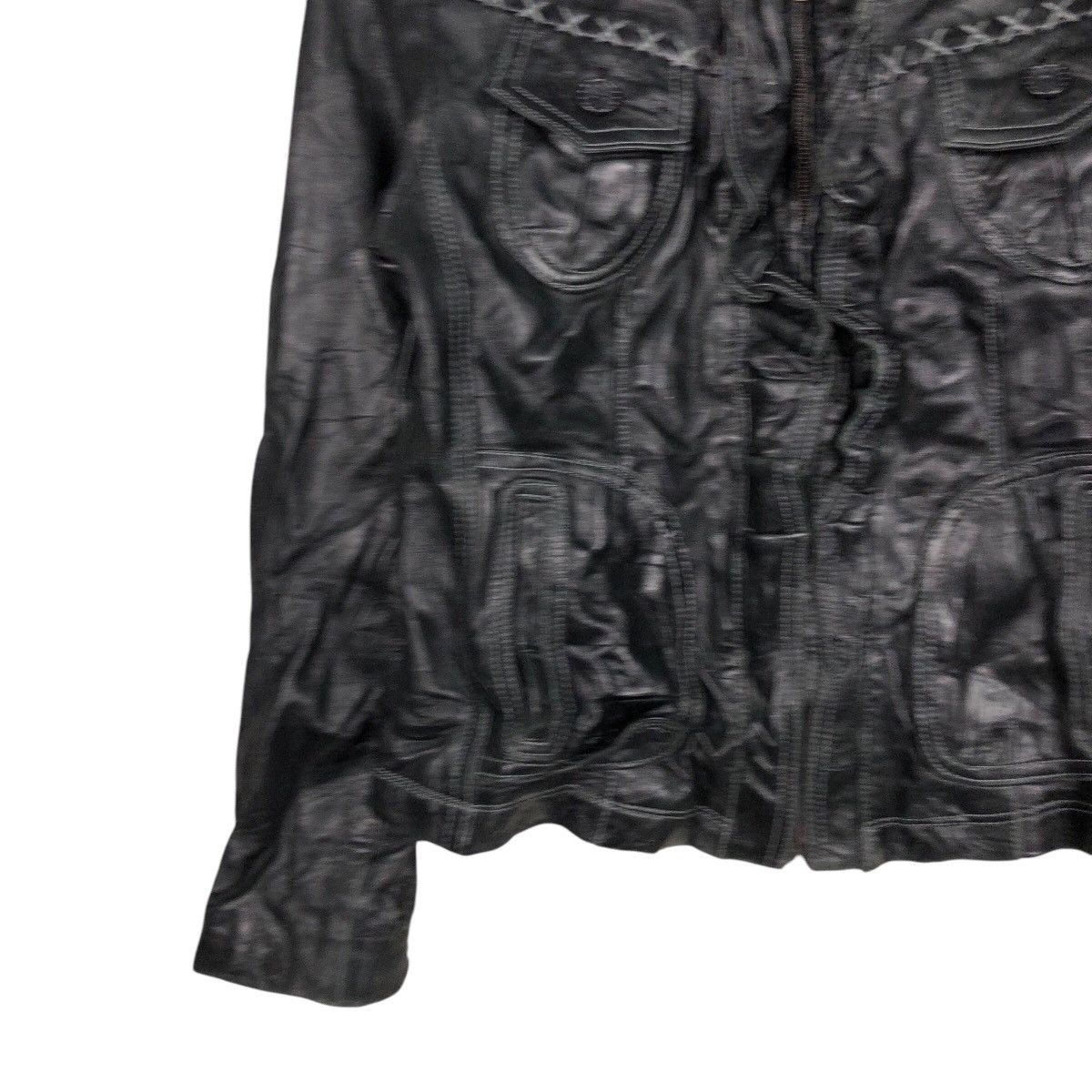 Japanese Brand Cropped Biker Leather Jacket Nouvo Nouvo Issey Miyake Size US S / EU 44-46 / 1 - 4 Thumbnail