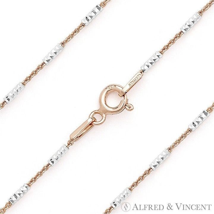 Other 1.4mm Diamond-Cut Bar & 1.1mm Cable Link Chain Necklace Size ONE SIZE - 1 Preview