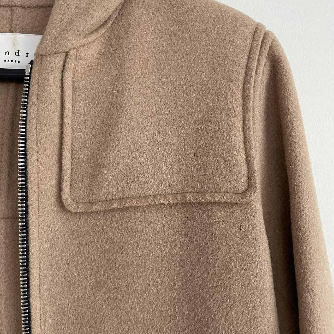 Sandro Sandro women's camel wool coat with hood zipped Size XS / US 0-2 / IT 36-38 - 4 Thumbnail