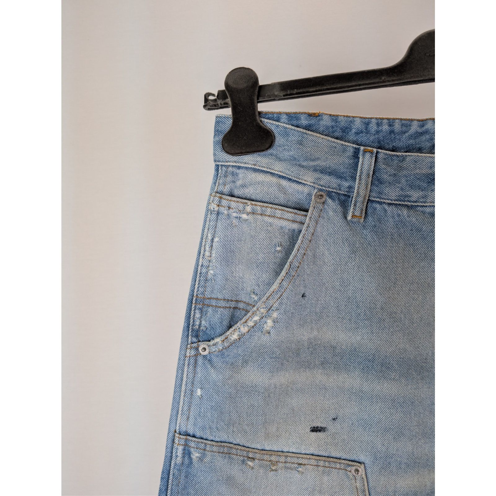 Maison Margiela o1rshd1 distressed straight-leg denim jeans blue used wash Size US 30 / EU 46 - 5 Thumbnail