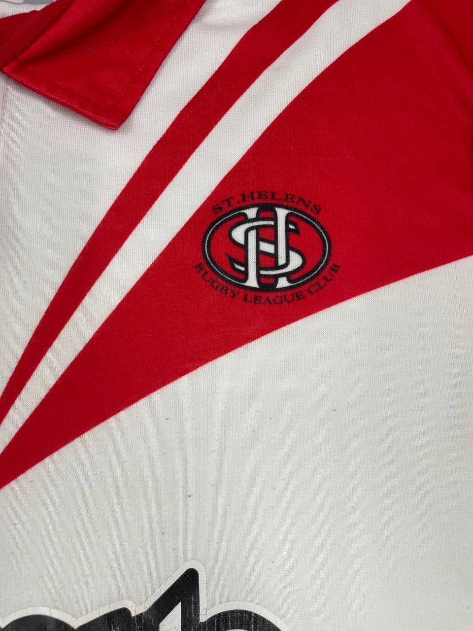 Puma Puma Men St Helens Allsports Rugby Shirt White Red Vintage Size US XL / EU 56 / 4 - 3 Thumbnail