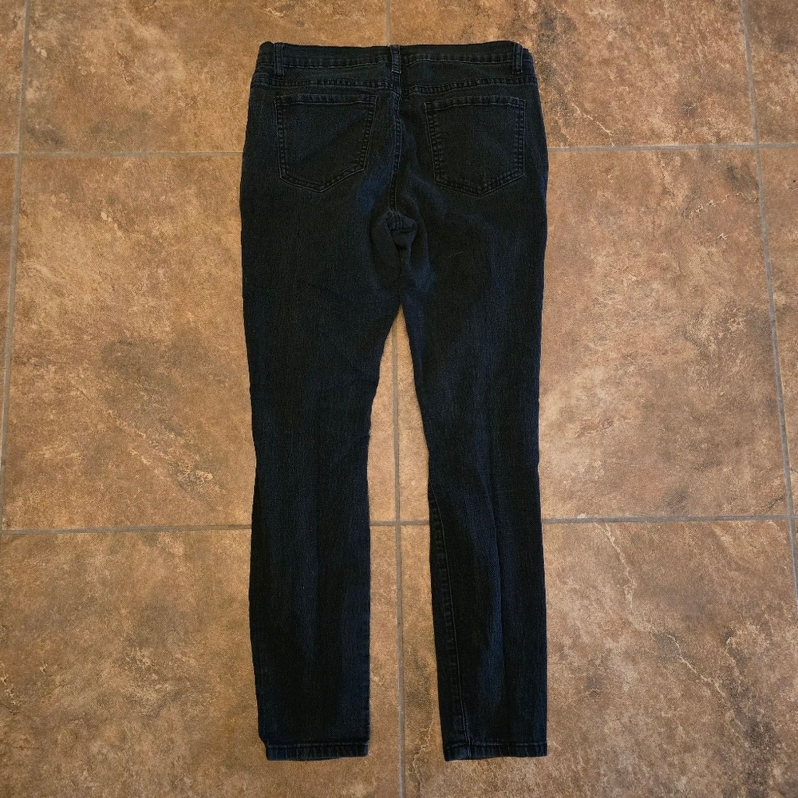 Other Black | SILVER CRUSH | Distressed Skinny Jean Size 34" / US 12 / IT 48 - 2 Thumbnail