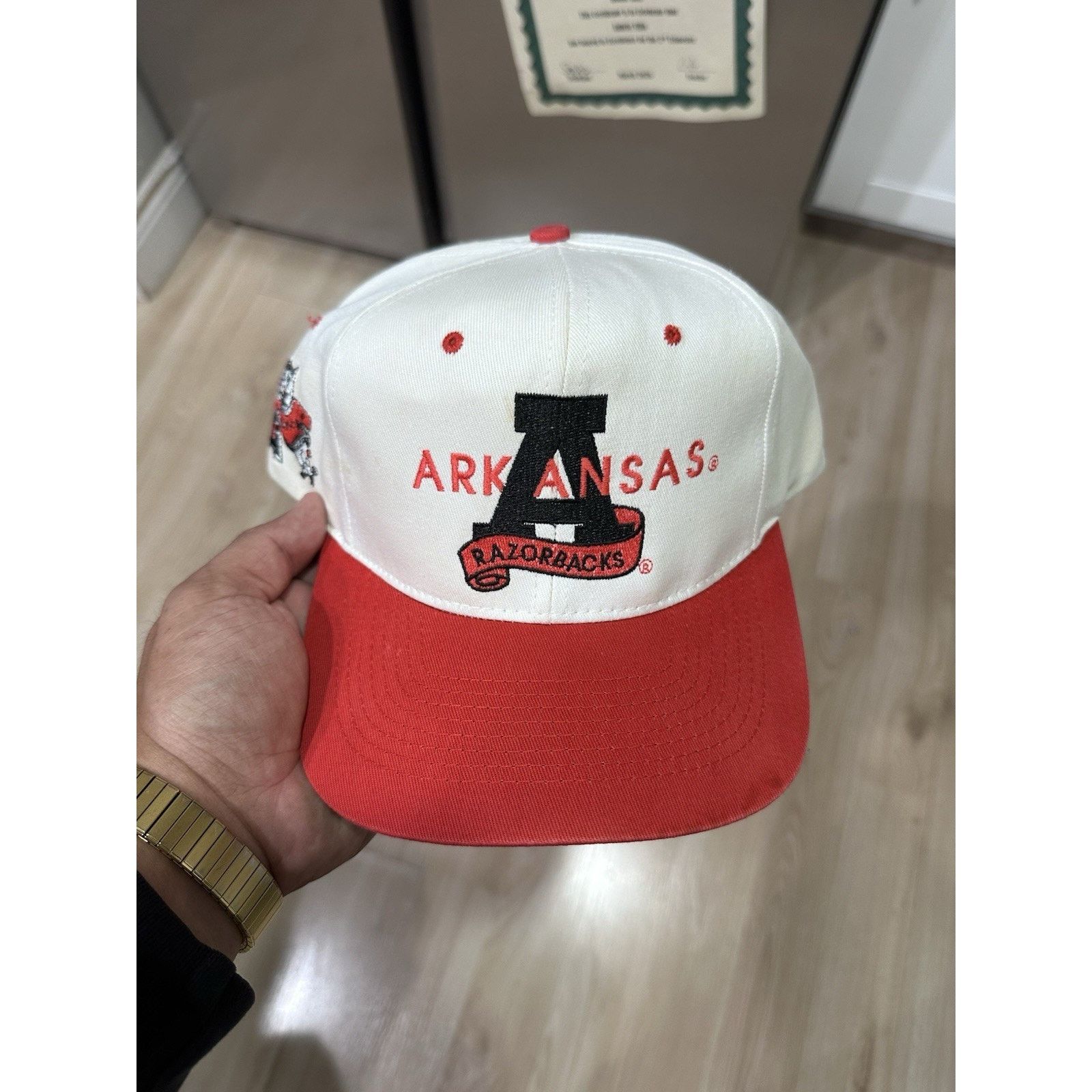 & Other Stories Vintage Arkansas Razorbacks SnapBack Hat Headstart Size ONE SIZE - 1 Thumbnail
