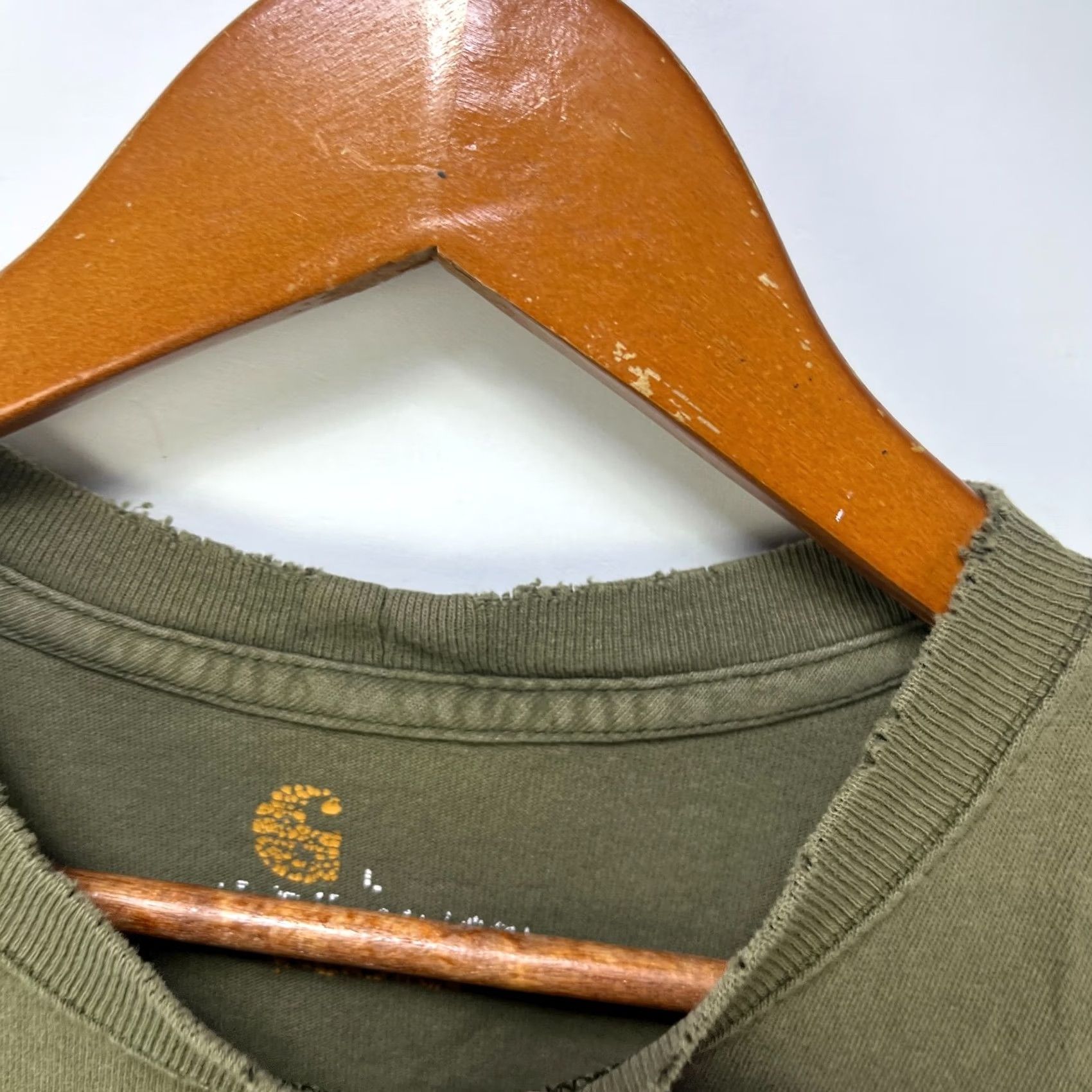 Carhartt Vintage Carhartt Faded Pocket Shirt Large Olive - Mens Size US L / EU 52-54 / 3 - 4 Thumbnail