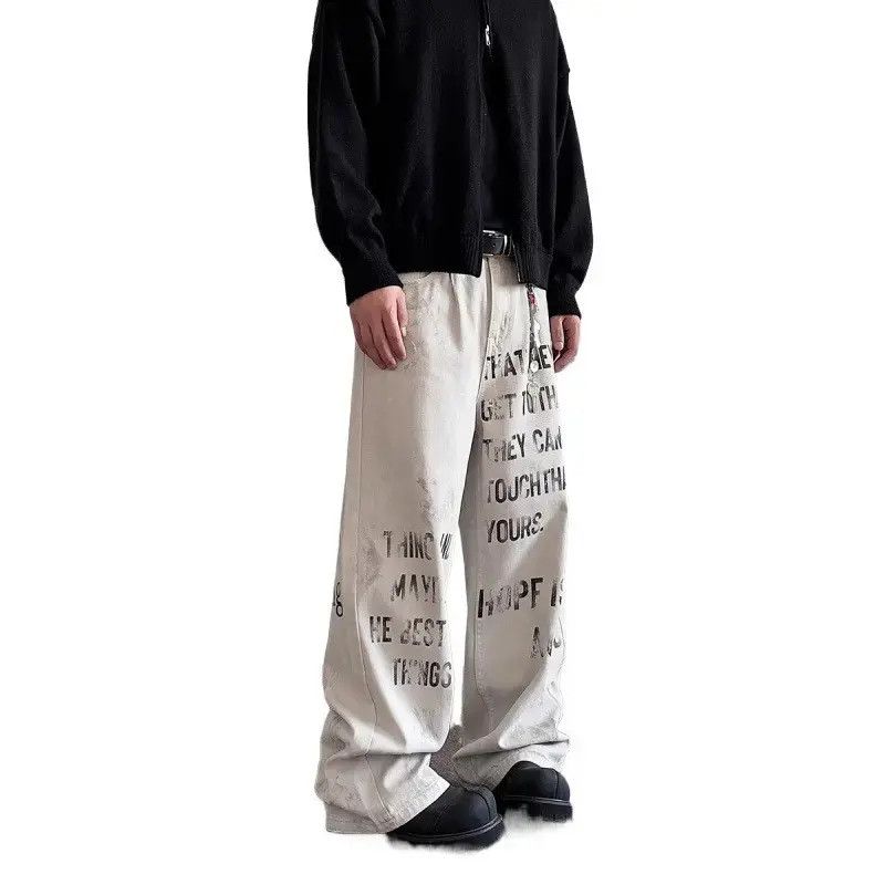 Japanese Brand Retro loose straight leg micro flared jeans Size US 32 / EU 48 - 5 Thumbnail
