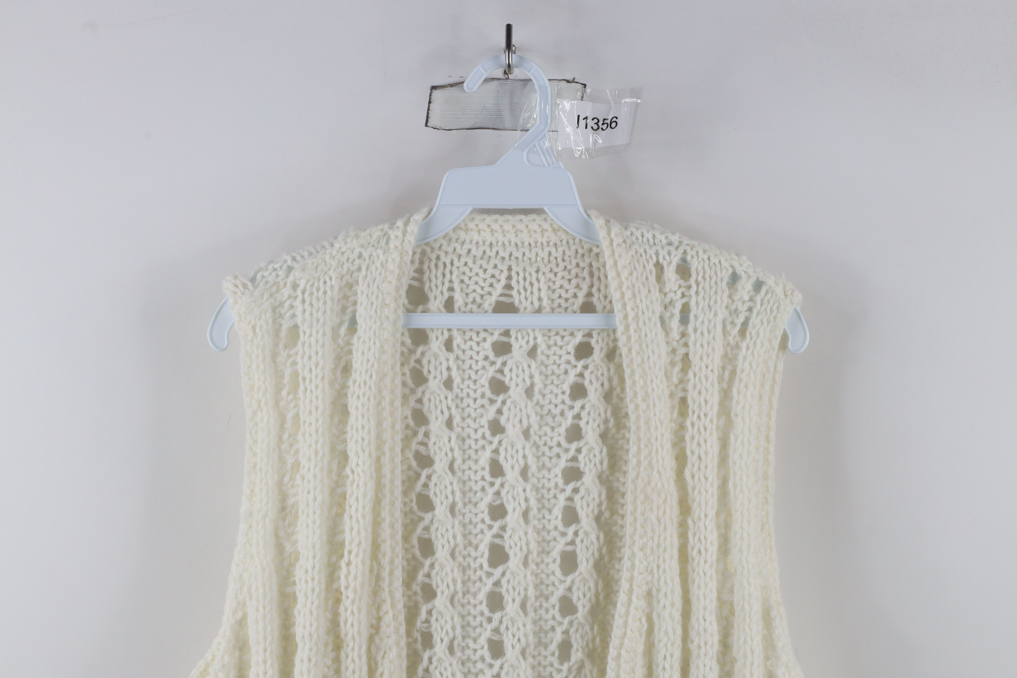 Vintage Vintage 60s 70s Streetwear Knit Open Front Sweater Vest Size L / US 10 / IT 46 - 2 Thumbnail
