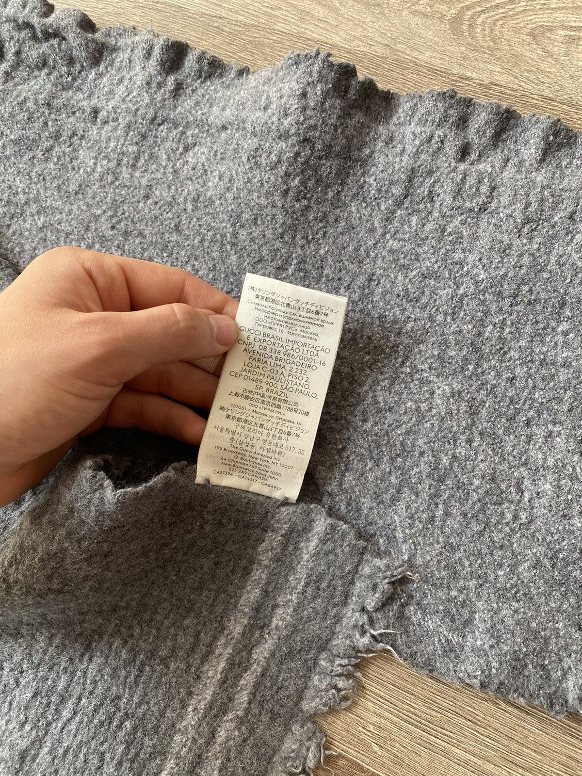Gucci Gucci Scarf Wool Grey Lana Size ONE SIZE - 10 Thumbnail