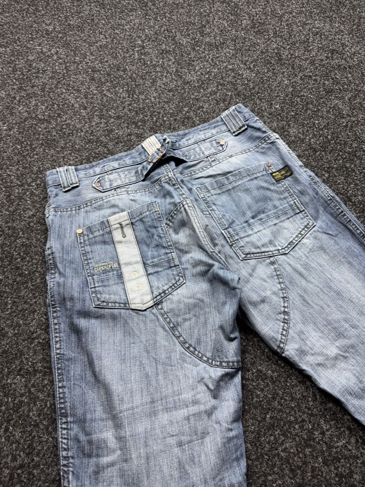 20471120 Japanese 00s Y2K Retro Sk8 Jnco Ecko Baggy Cargo Denim Jeans Size US 36 / EU 52 - 16 Thumbnail