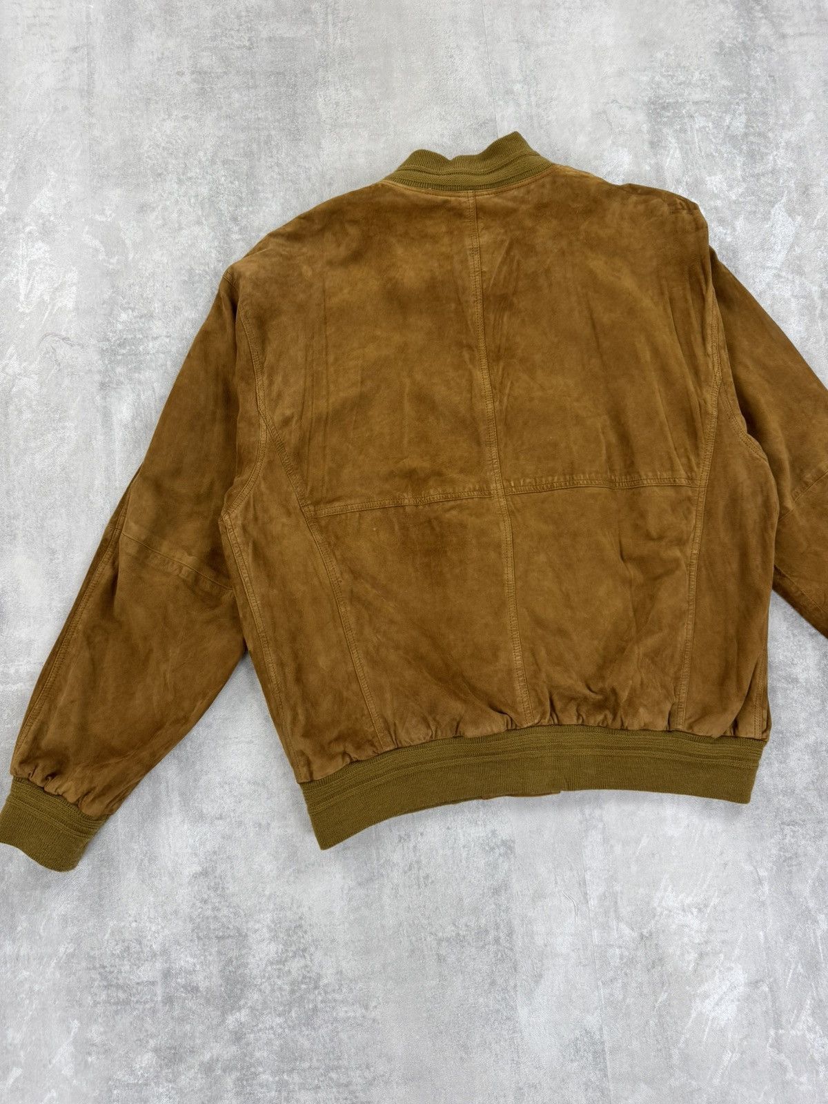 Other Vintage Suede Bomber Jacket Old Money Preppy Leather JKT Size US L / EU 52-54 / 3 - 4 Thumbnail