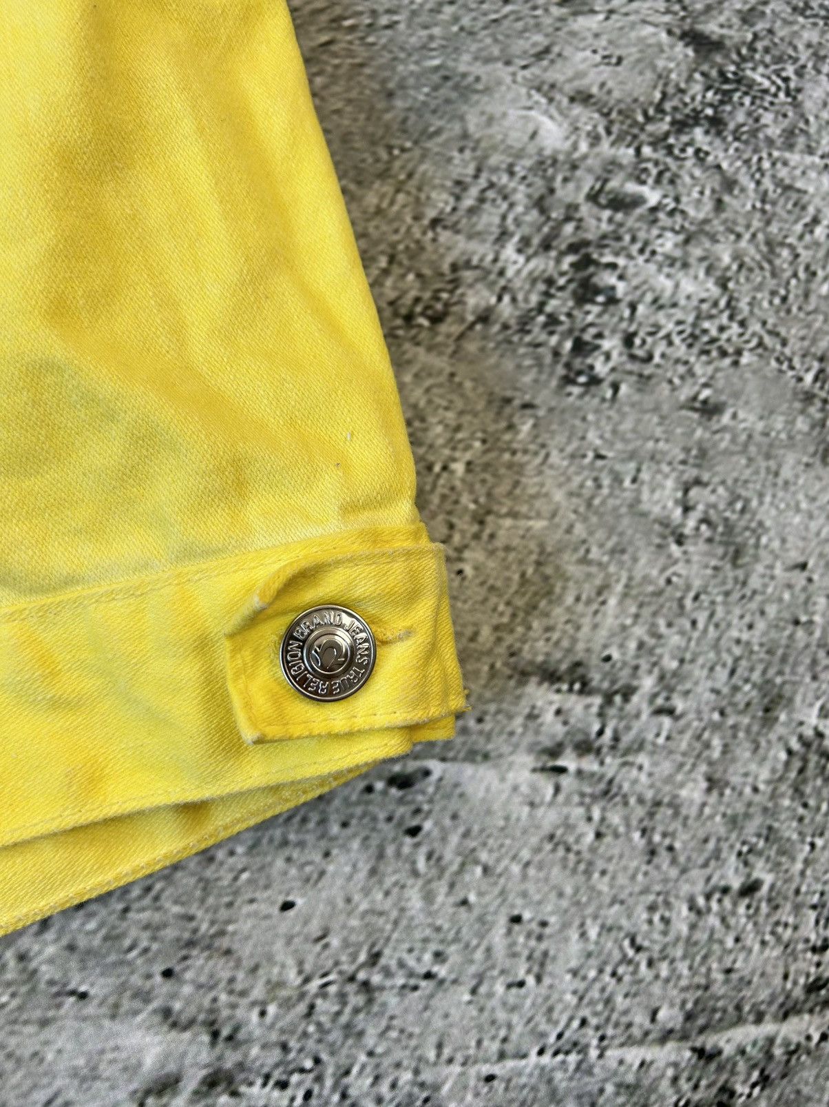 True Religion × Vintage True Religion denim jacket vest yellow Y2K sleeveless Size US XXL / EU 58 / 5 - 8 Thumbnail