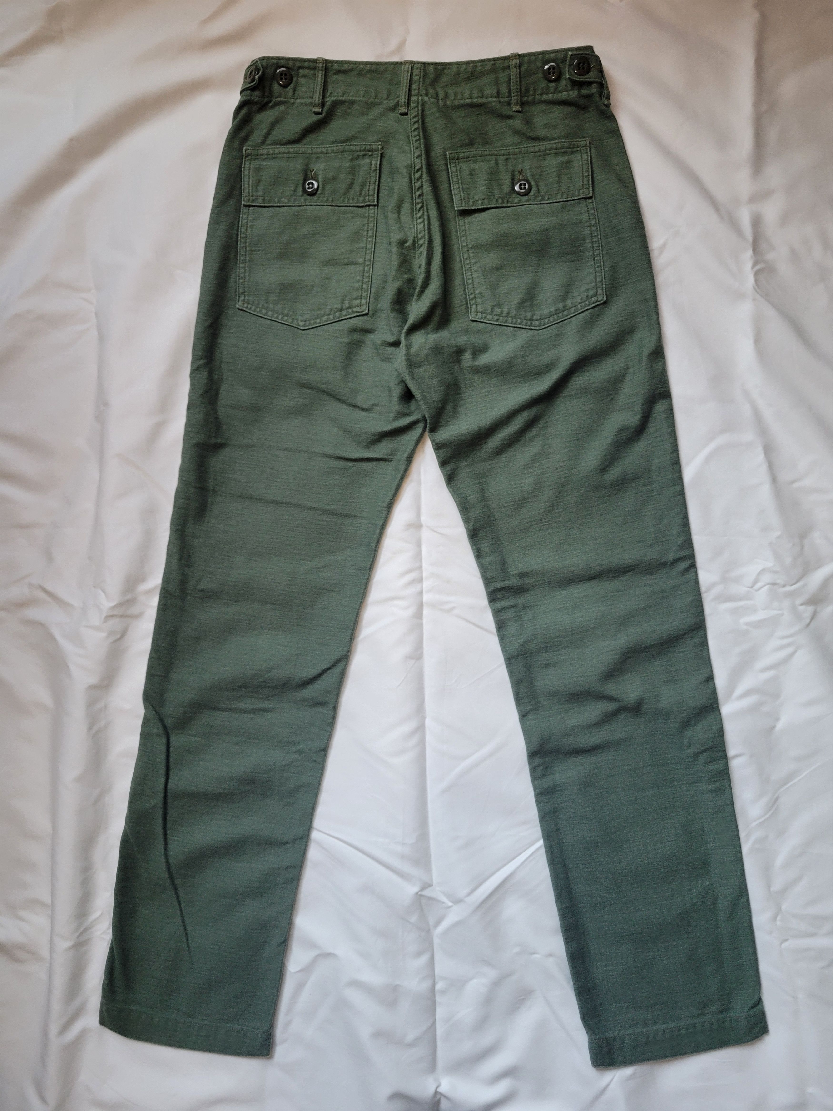 Japanese Brand × Orslow orSlow Slim Fit Fatigue Pants - Olive (can fit 28~30) Size US 30 / EU 46 - 14 Thumbnail