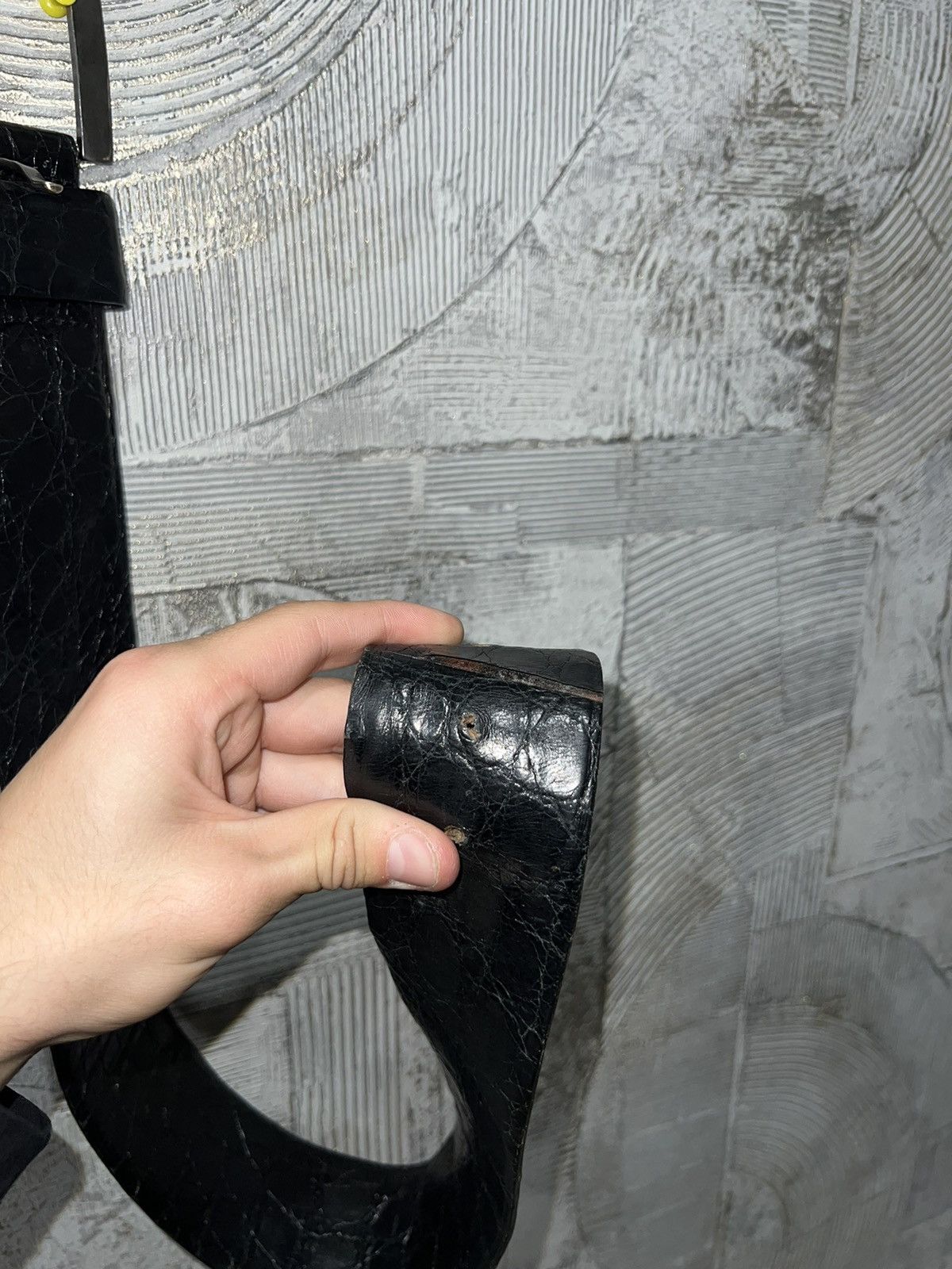 Jil Sander × Vintage Vintage Jil Sander + black leather silver snap buckle 90cm Size ONE SIZE - 4 Thumbnail