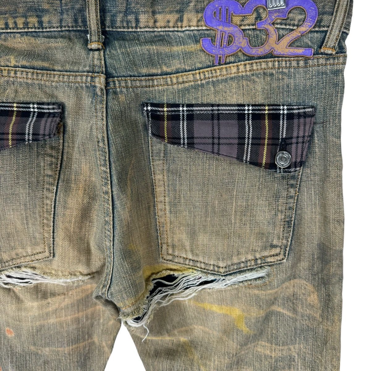 Japanese Brand ☀️SWAGGER PAINT SPLASH SELVEDGE DENIM PANTS Size US 34 / EU 50 - 6 Thumbnail