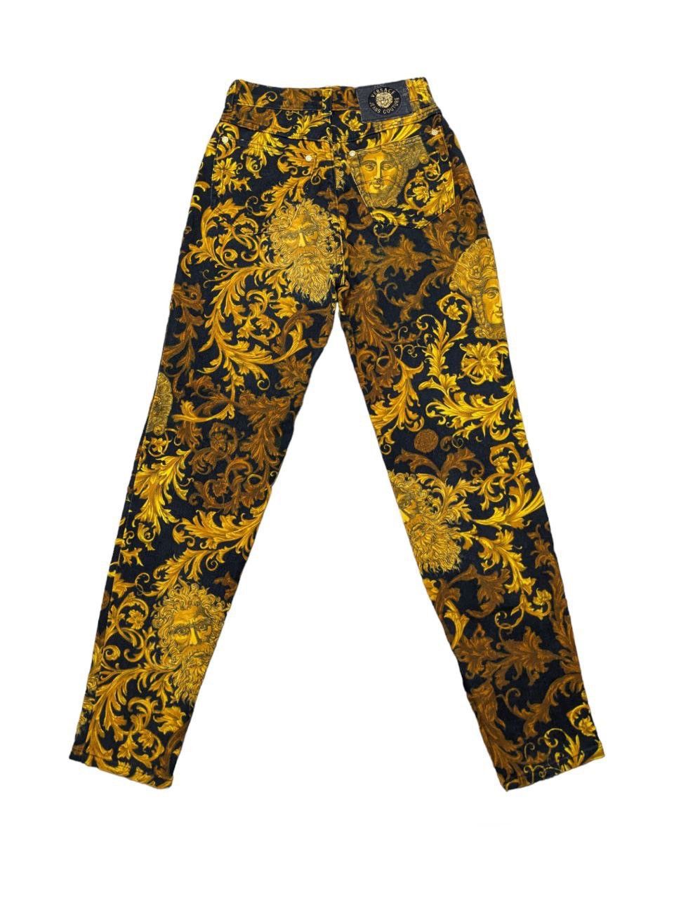 Versace Jeans Couture Vintage Versace Baroque Printed High Waist Jeans Size 26" / US 2 / IT 38 - 2 Thumbnail