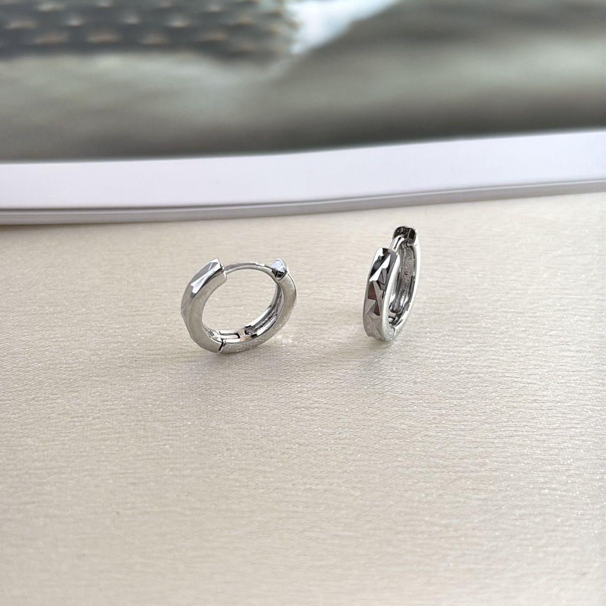 Other 13mm Small Silver Hoop Earrings for Men Women Streetwear Size ONE SIZE - 3 Thumbnail
