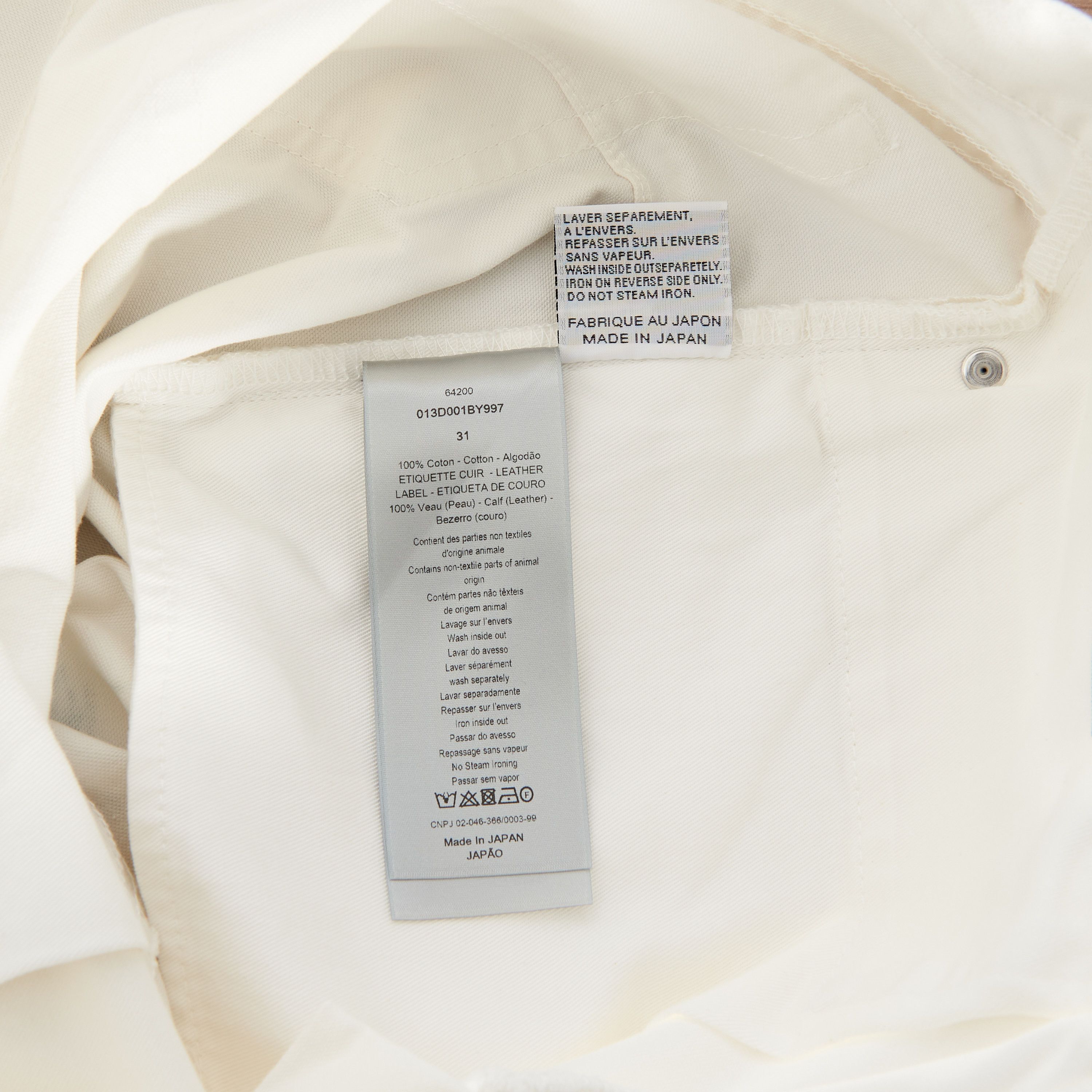 Dior Slimfit Jeans In White Cotton Denim with Paint Print Size US 32 / EU 48 - 16 Thumbnail
