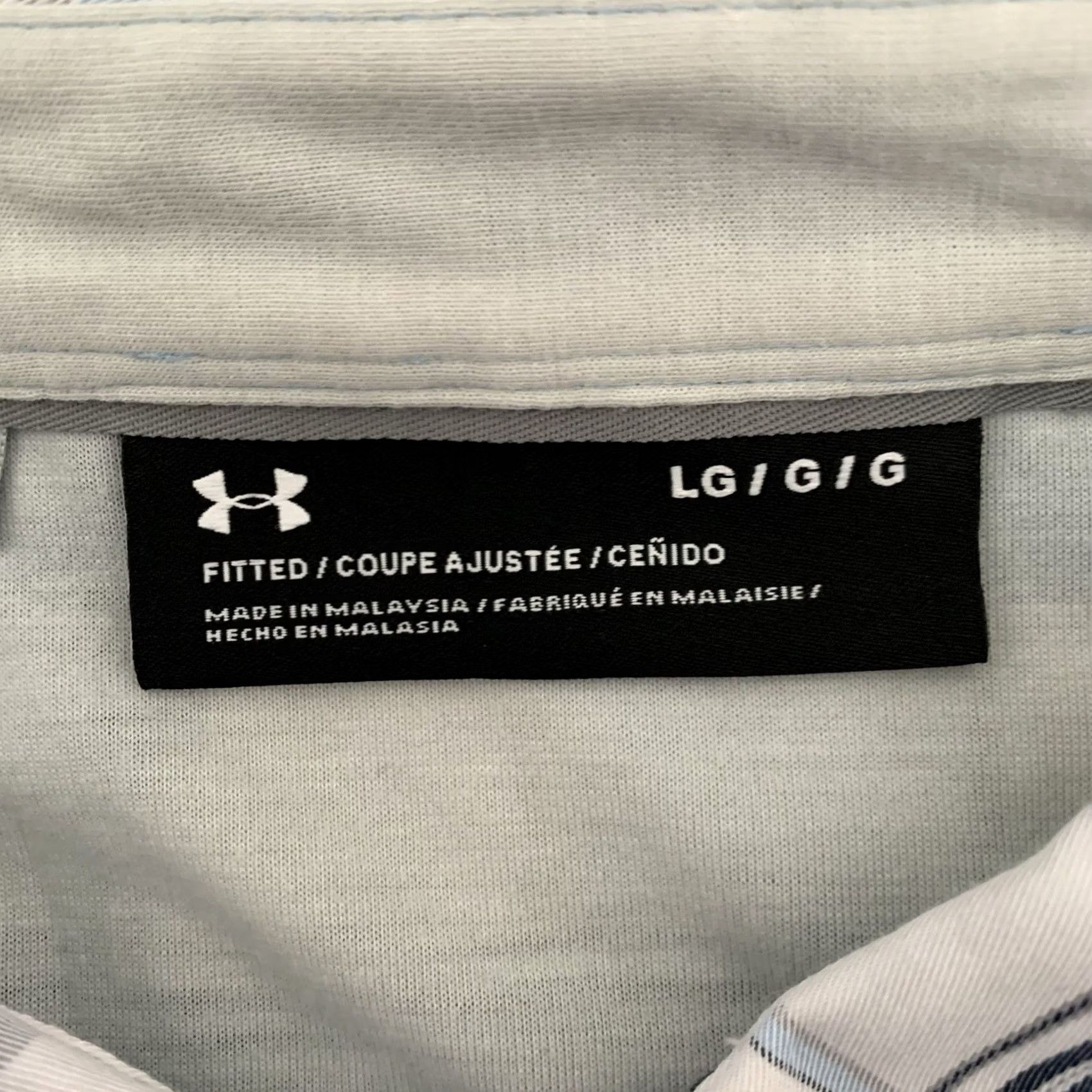 Under Armour Under Armour Shirt Mens Large Blue Plaid Woven Fishing Fitted Button Up HITCH Casual Collared Short Sleeve Activewear Pockets Breathable Mens Size US L / EU 52-54 / 3 - 2 Thumbnail