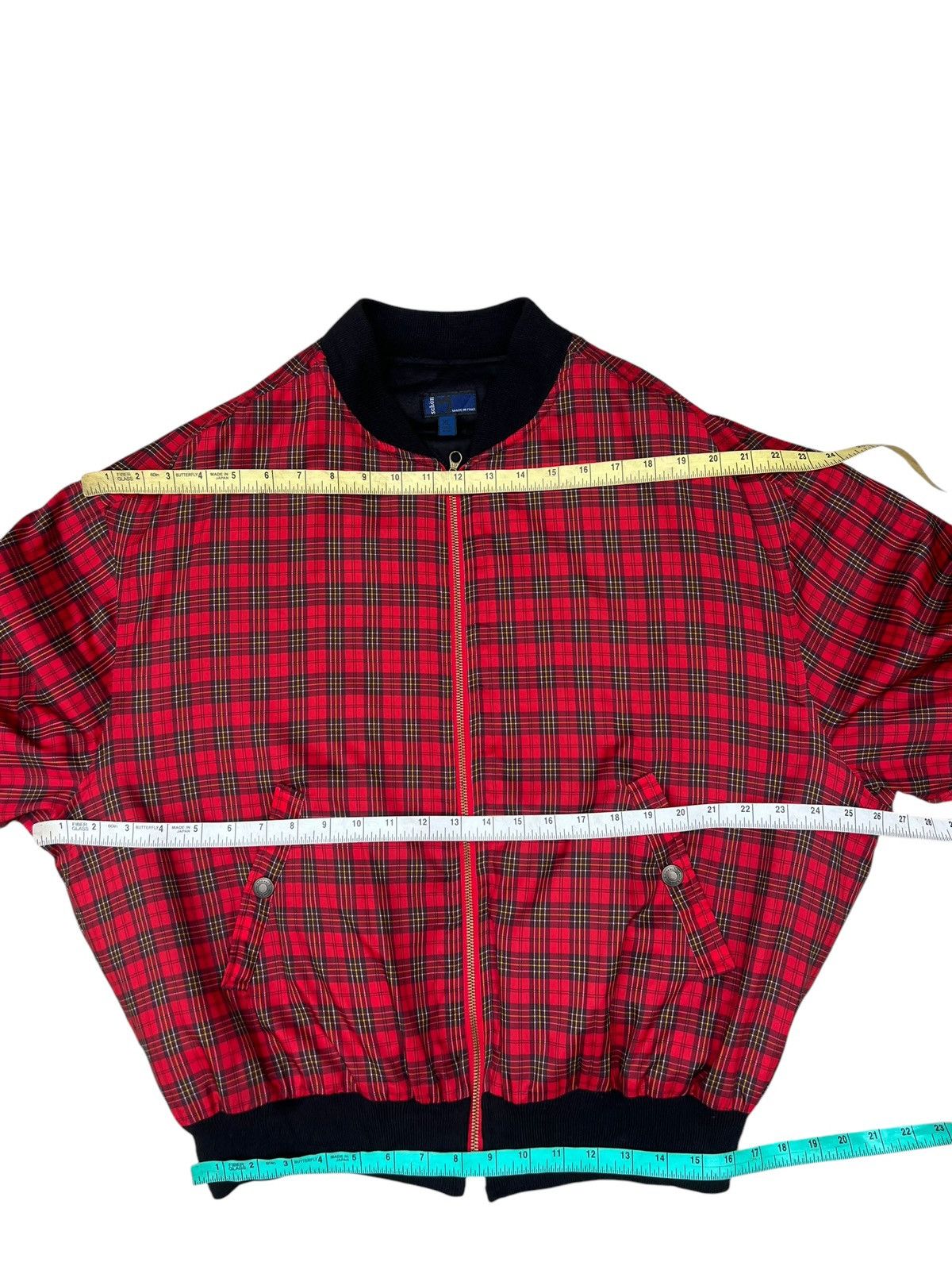 Mila Schon Vintage 80s 90s Mila Schon Red Tartan Bomber Jacket Size US XL / EU 56 / 4 - 10 Thumbnail
