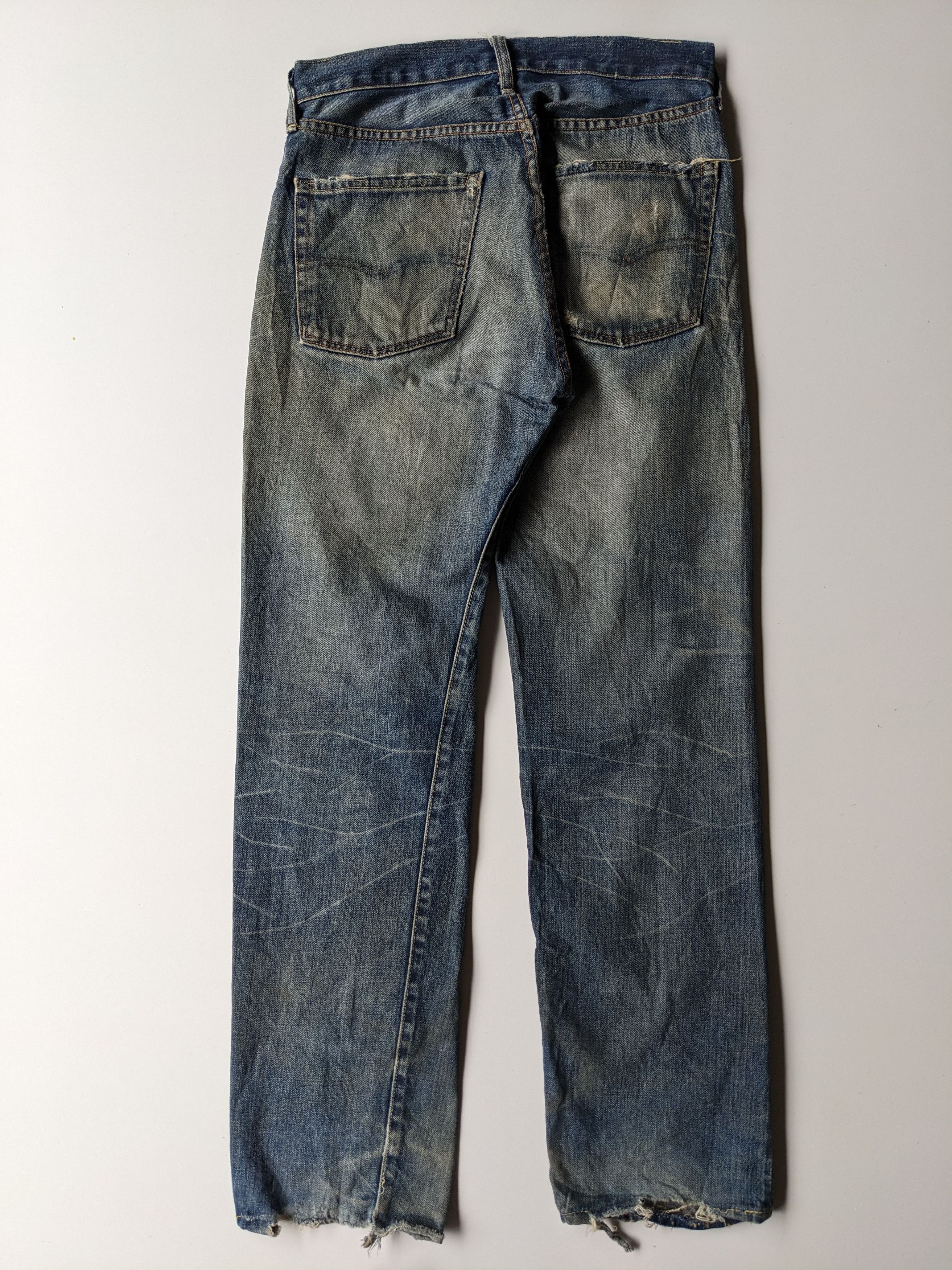 Levi's Vintage Levi's Big E redline selvedge distressed Size US 30 / EU 46 - 2 Thumbnail