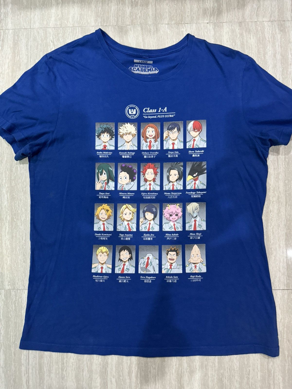Anime My Hero Academia Class 1-A Blue Shirt L size Size US L / EU 52-54 / 3 - 2 Thumbnail