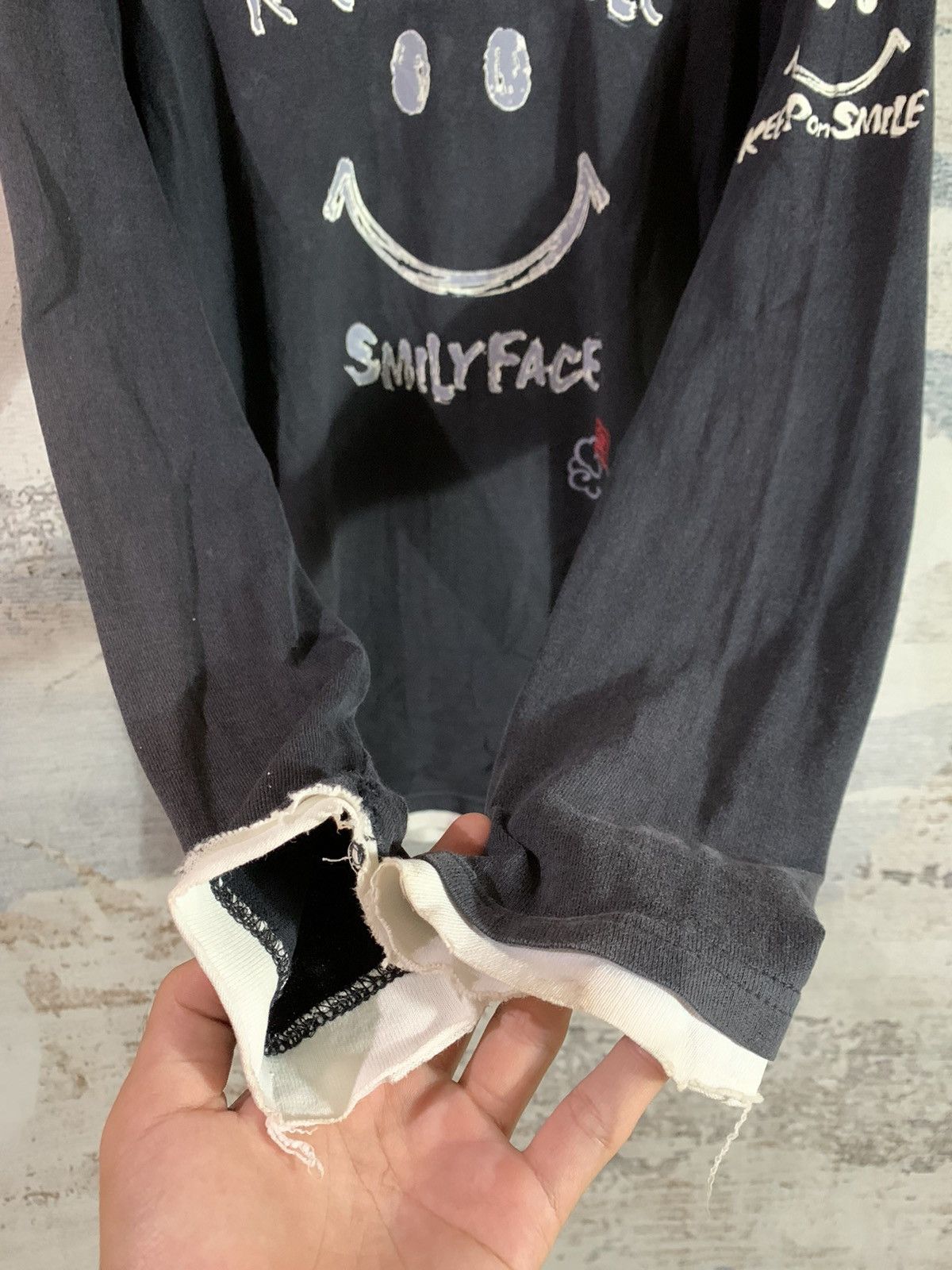 20471120 × Hysteric Glamour × Japanese Brand Double Layer Smily Face Long Sleeve Size US L / EU 52-54 / 3 - 4 Thumbnail