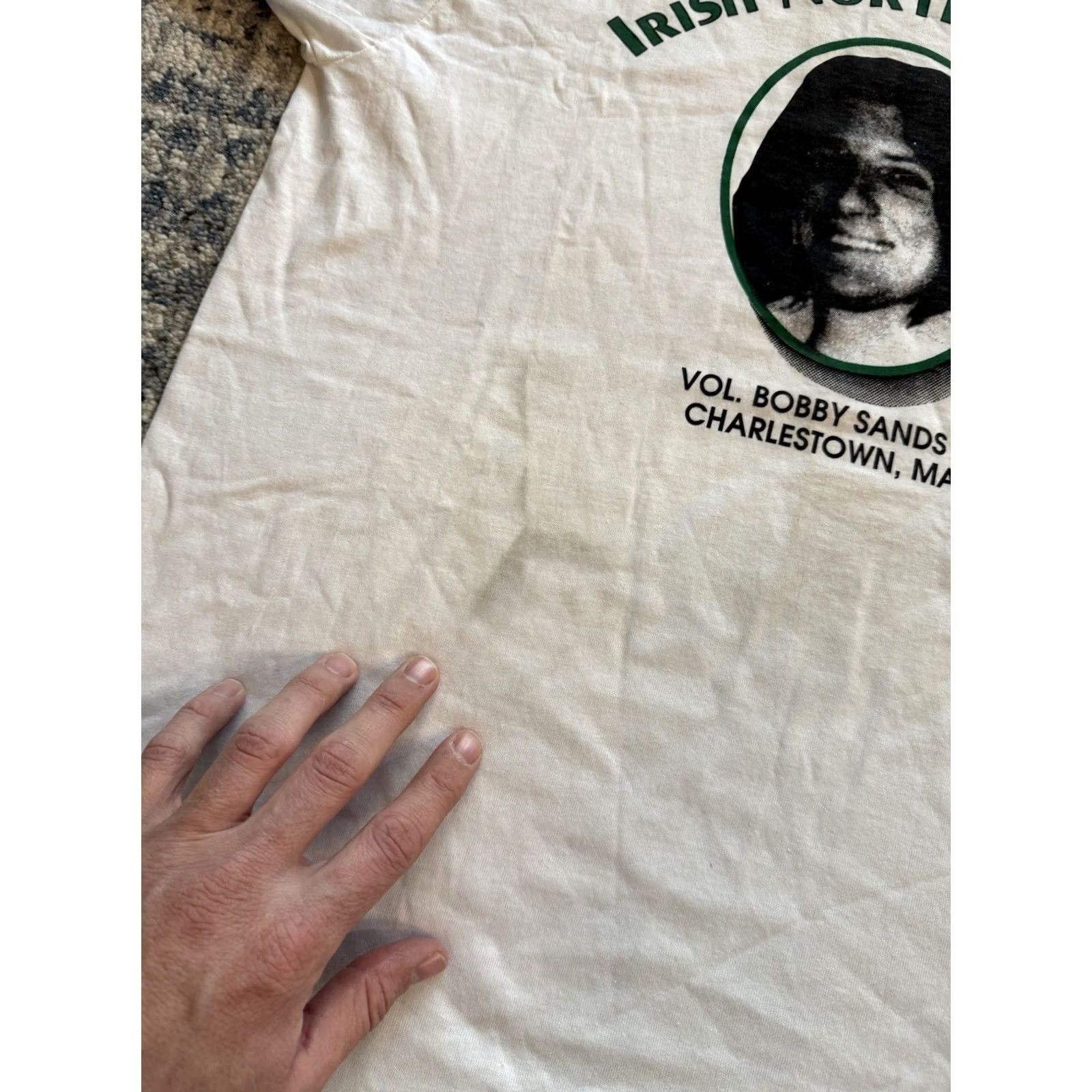 Vintage VINTAGE Bobby Sands Irish Northern Aid T Shirt L 80s Noraid The Troubles Men Size US L / EU 52-54 / 3 - 3 Thumbnail