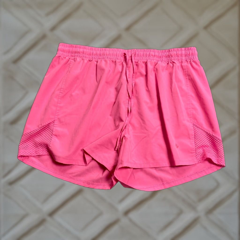 Pinko VINTAGE Unbranded Active Shorts Womens L Pink Drawstring Athletic Running Gym 32x3 Regular Breathing Pockets Solid Summer Women Size 36" / US 14 / IT 50 - 1 Thumbnail