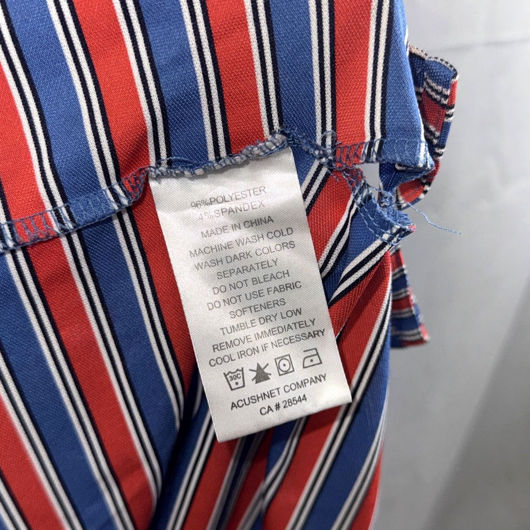 Footjoy FootJoy Polo Shirt Mens Large Blue Red Striped Golf Lightweight Performance Breathable Moisture Wicking Athletic Shirt Polo Size US M / EU 48-50 / 2 - 5 Thumbnail