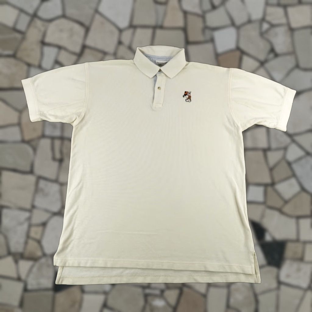 Disney VINTAGE Disney Polo Shirt Men Large Short Sleeve Cotton Mickey Mouse 90s White Disneyland Size US L / EU 52-54 / 3 - 1 Thumbnail