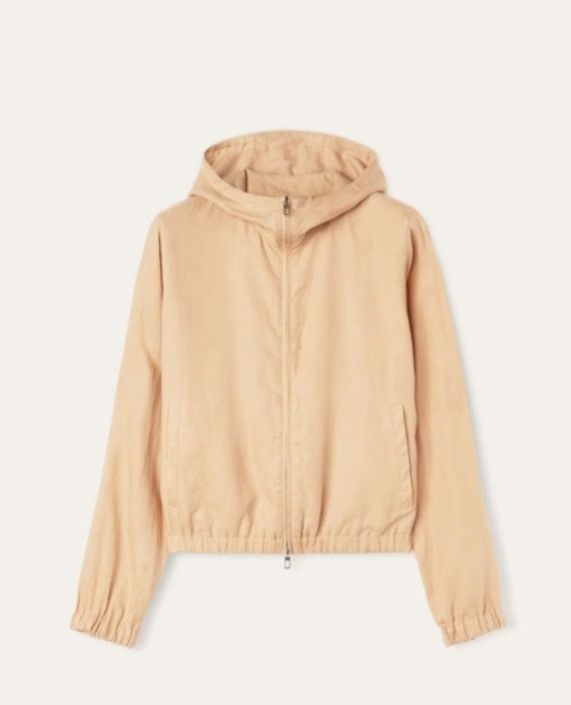 Loro Piana o1w1db10225 FAO0019 Elvis Bomber Jacket in Light Beige Size US L / EU 52-54 / 3 - 1 Thumbnail