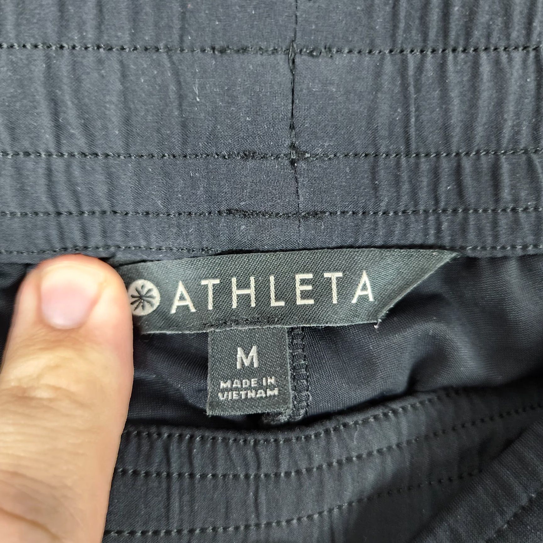 Athleta ATHLETA Women's Black Nylon Spandex Track Pants Activewear Size M Size 32" / US 10 / IT 46 - 3 Thumbnail