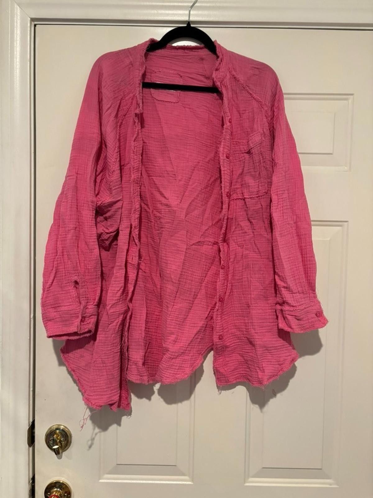 Designer Womens pink Aerie long sleeve top sz S oversized #378 Size S / US 4 / IT 40 - 1 Thumbnail