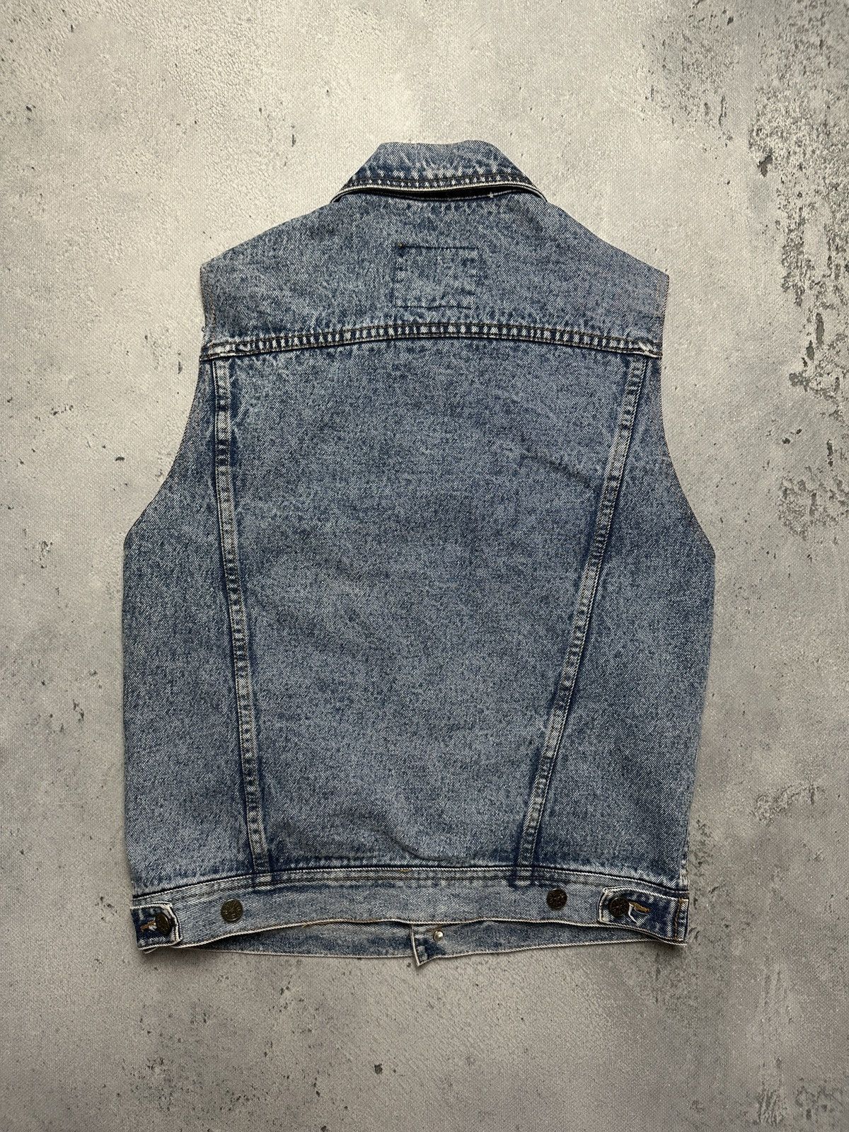 Japanese Brand Vintage Japanese Machope Denim Vest Jacket Gilet 90s Rare Size L / US 10 / IT 46 - 6 Thumbnail