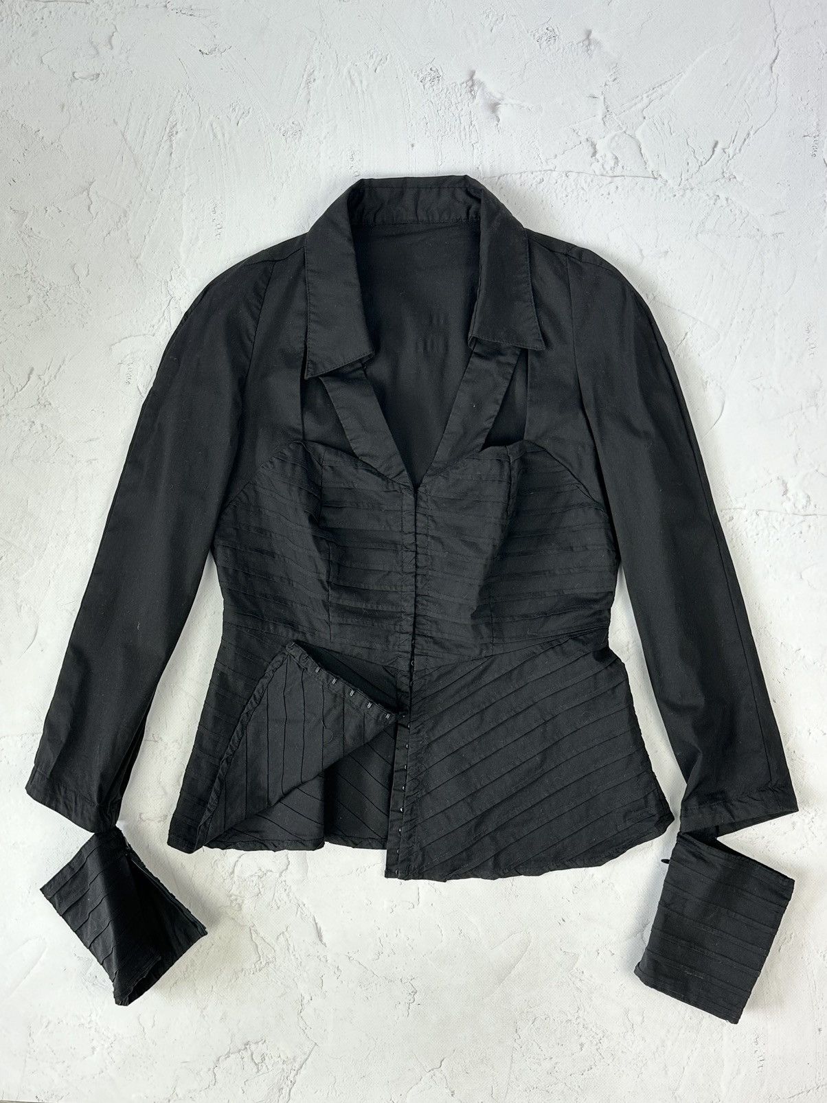 Japanese Brand × Vintage Vintage Black Bondage Shirt Size M / US 6-8 / IT 42-44 - 1 Thumbnail
