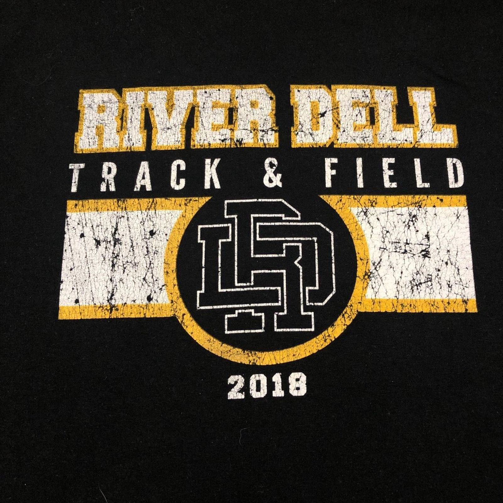 Gildan Men’s Black ‘River Dell Track and Field’ Graphic Tee Size US L / EU 52-54 / 3 - 3 Thumbnail