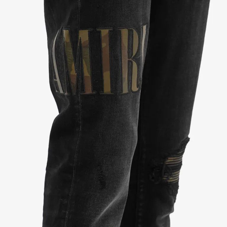 Amiri o1gr1nt0924 Core Applique Jeans in Black Size US 34 / EU 50 - 5 Thumbnail
