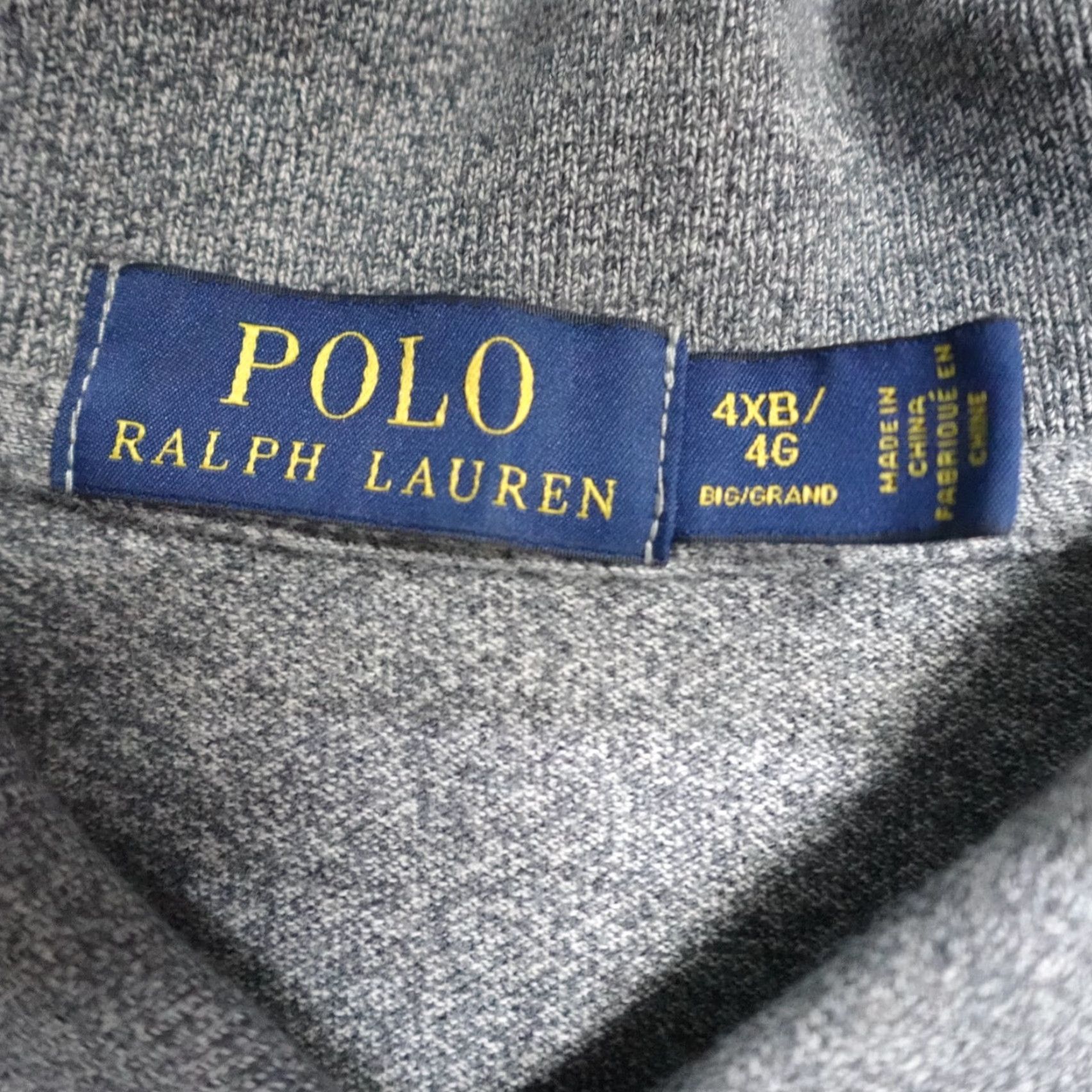 Polo Ralph Lauren VINTAGE Polo Ralph Lauren Polo Shirt Big 4X Gray Heather Solid Short Sleeve Collared Button USA Mens Size US XXL / EU 58 / 5 - 3 Thumbnail
