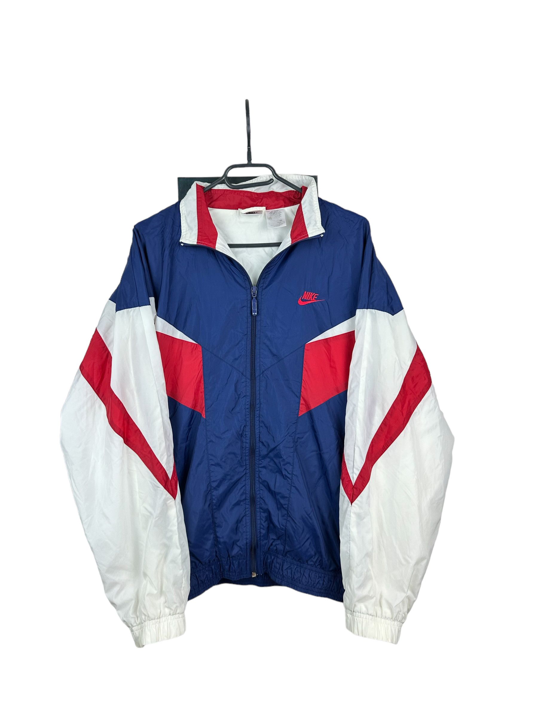 Nike × Vintage Vintage Nike Nylon Jacket Track Top Zip Swoosh Rare Size US M / EU 48-50 / 2 - 1 Thumbnail