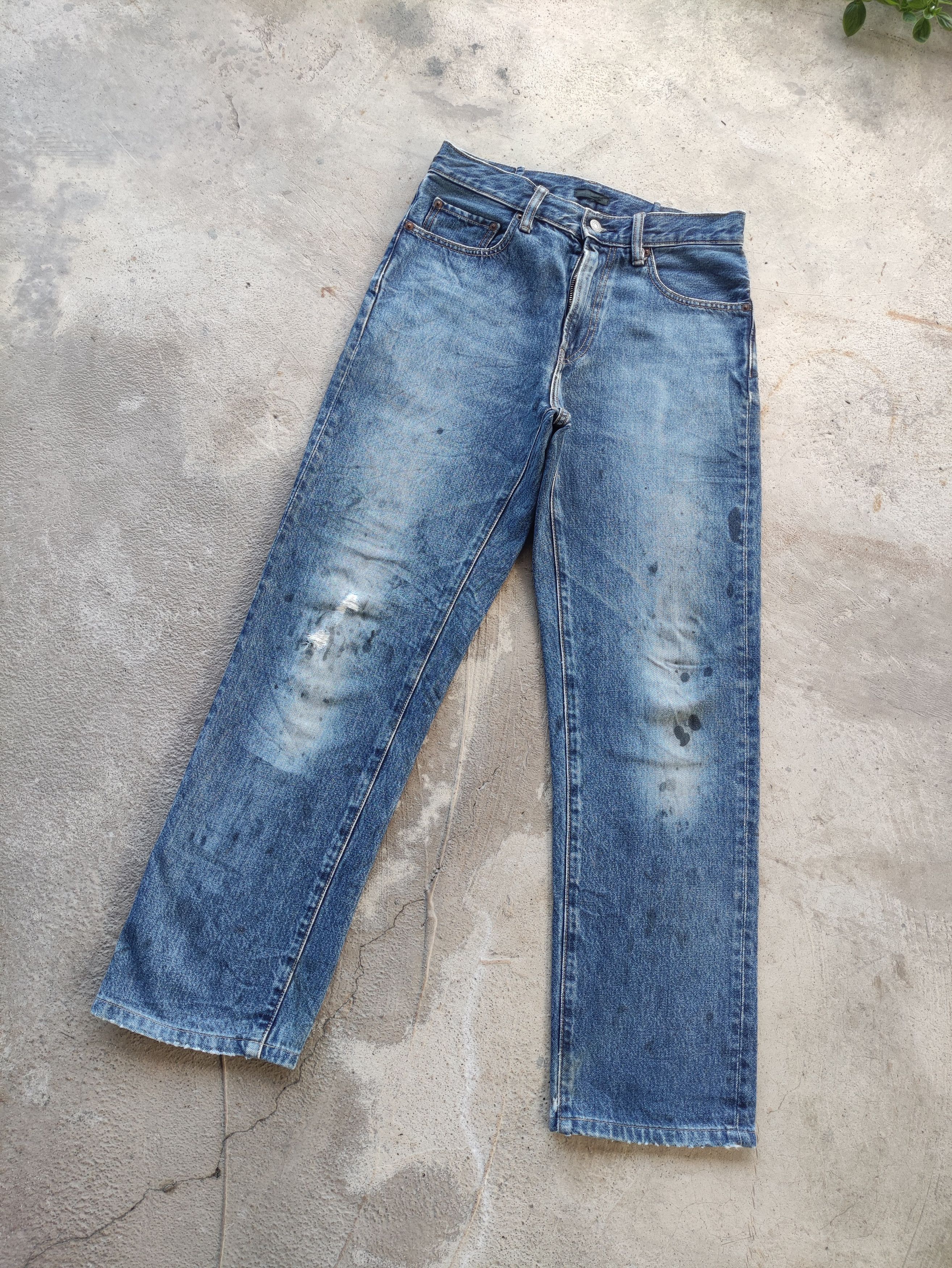 Japanese Brand Vintage Japanese Jean Distressed Faded Denim Size US 31 - 2 Thumbnail