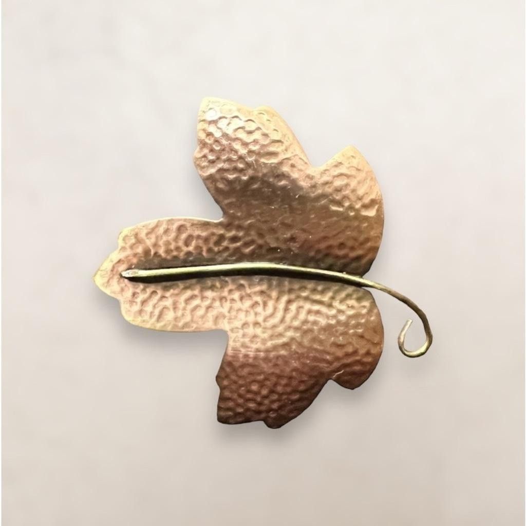Other Vintage Hallmark Hammered Copper Leaf Brooch Pin Size ONE SIZE - 1 Thumbnail