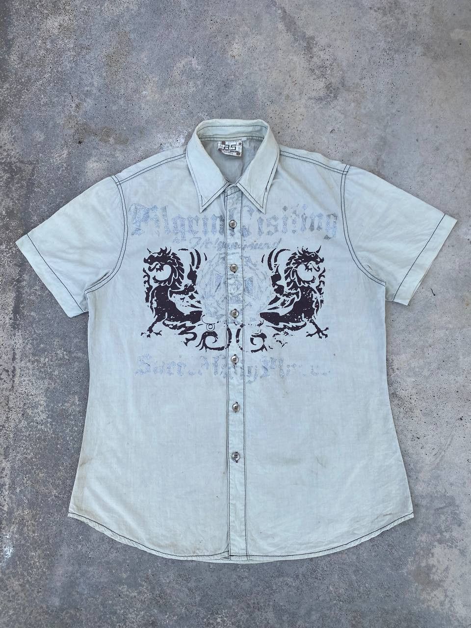 If Six Was Nine Vintage Thrashed Y2K Poem Punk Gothic Button Up Shirt Size US M / EU 48-50 / 2 - 1 Thumbnail