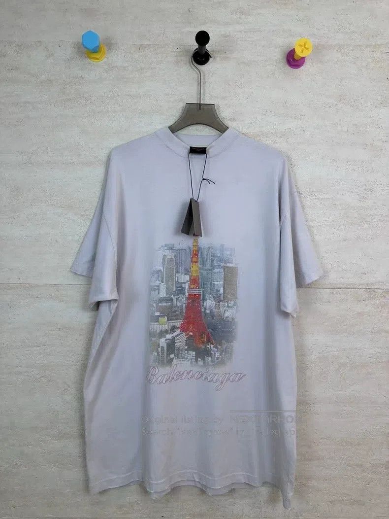 Balenciaga Balenciaga Tokyo Tower Short Sleeve Size US M / EU 48-50 / 2 - 1 Thumbnail