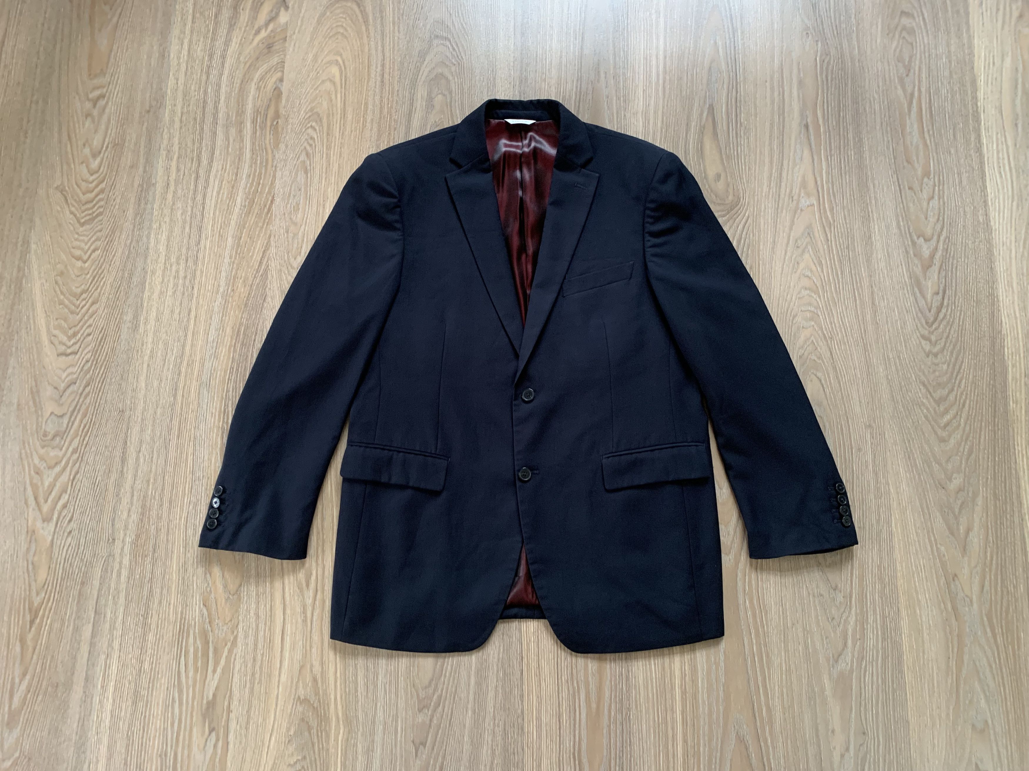 Valentino Gino Valentino Navy Wool Blazer Luigi Botto Fabric Size 44R - 1 Thumbnail