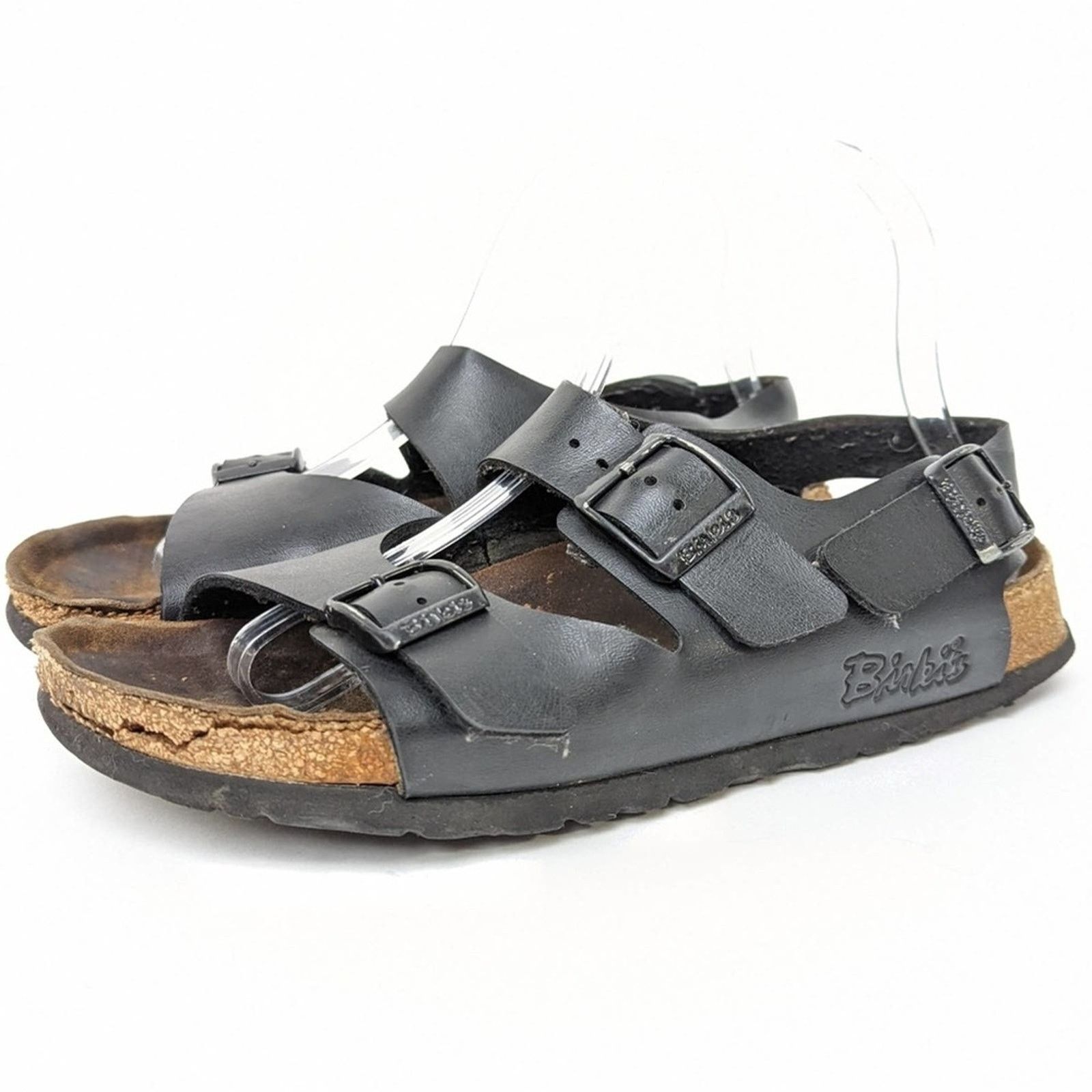 Birkenstock Birkenstock Black Leather Milano Sandals - 8 Size US 8 / IT 38 - 1 Thumbnail