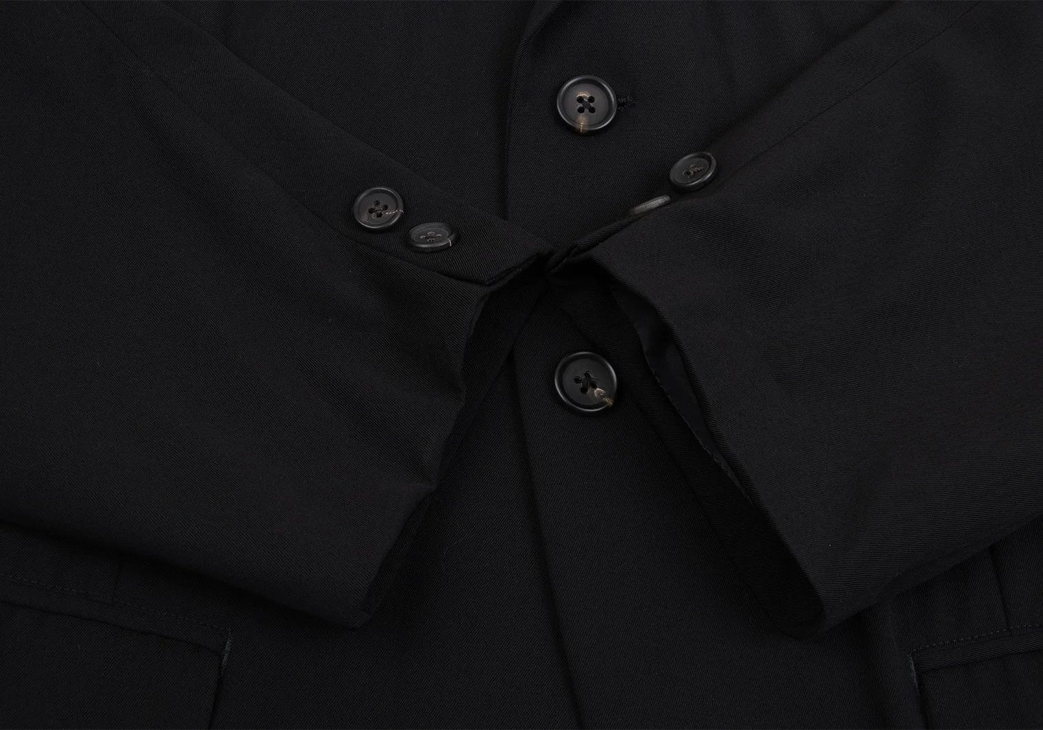 Yohji Yamamoto Yohji Yamamoto Wool Gabardine Jacket Black S Size US S / EU 44-46 / 1 - 6 Thumbnail